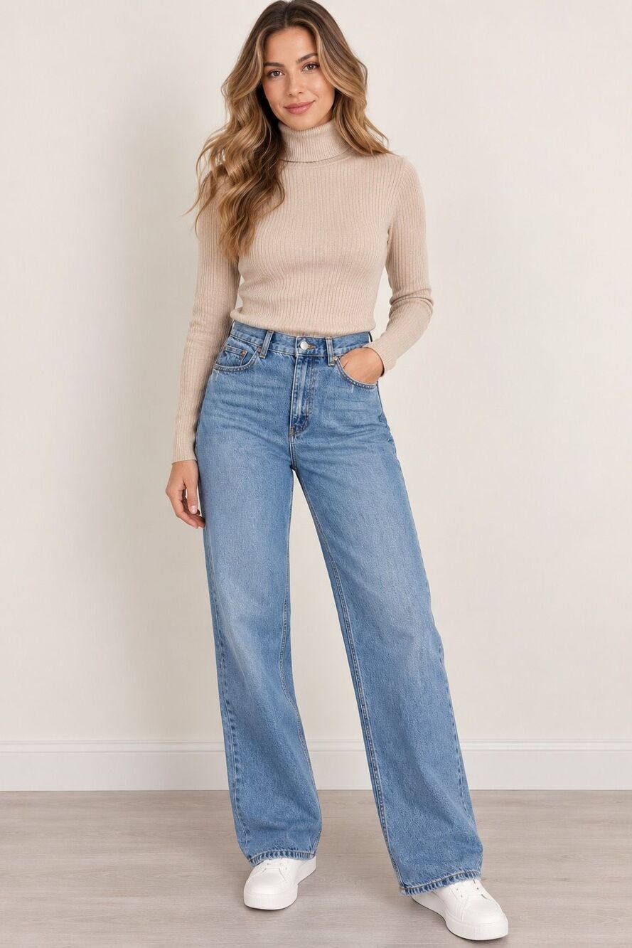 NWT DR Denim Sky High Rise Straight Leg Jeans Size 32x34